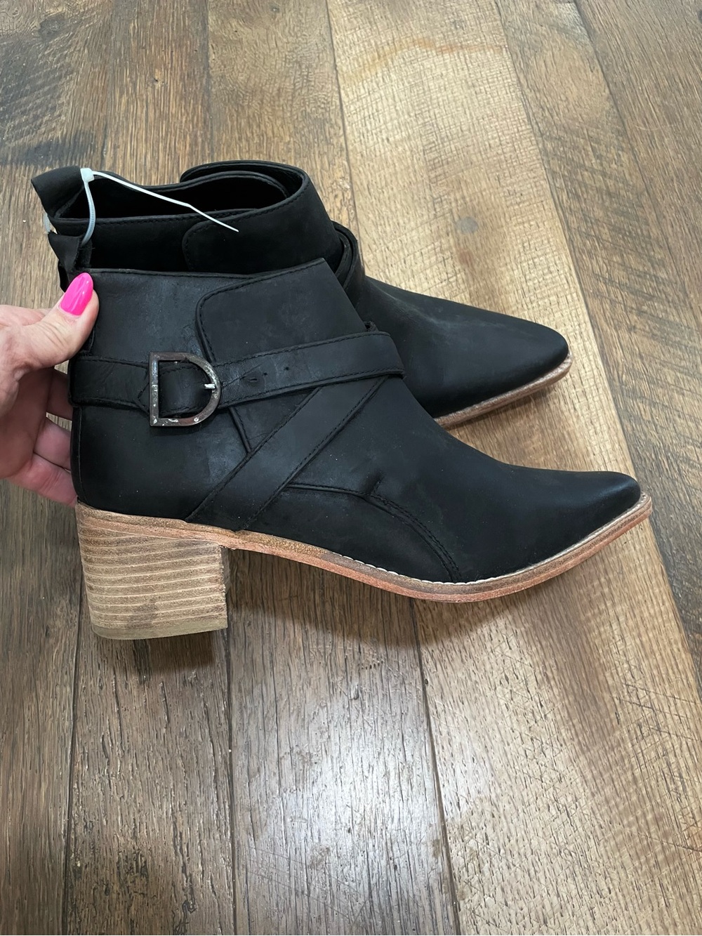NEW Free People Leather Back Loop Boots Wm 10